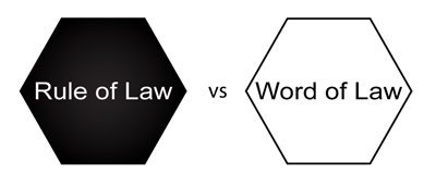 The Rule of Law vs. The Word of Law